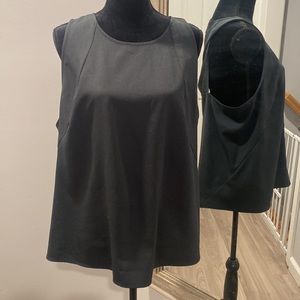 Banana republic suit shell dark gray tank blouse top racer back